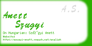 anett szugyi business card